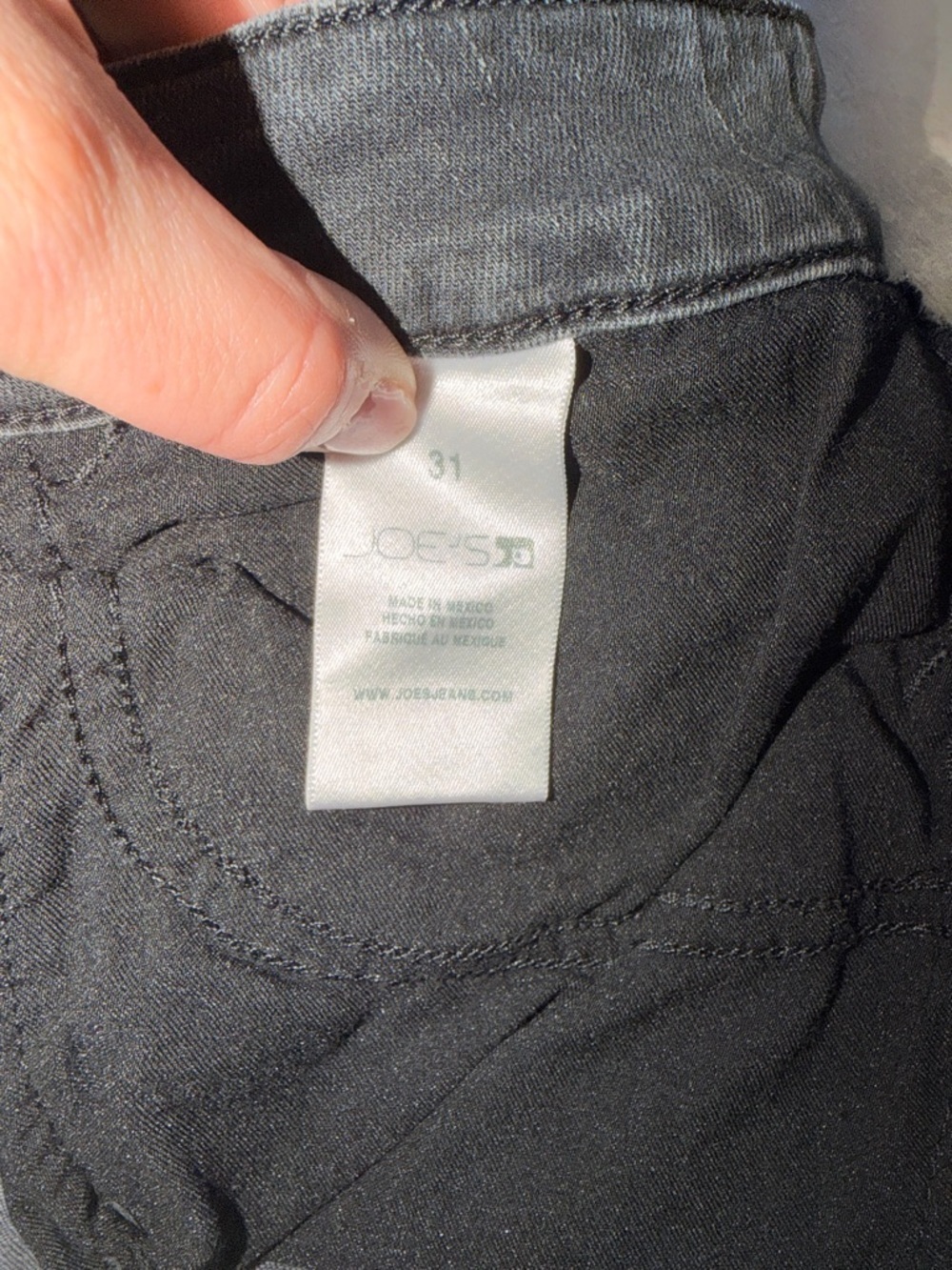 Joe’s Jeans Ginara High Rise Straight Leg Raw Hem Black Jeans Size 31 - Picture 9 of 10